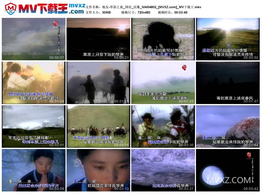 祝友-草原之夜_国语_民歌_NAI04802